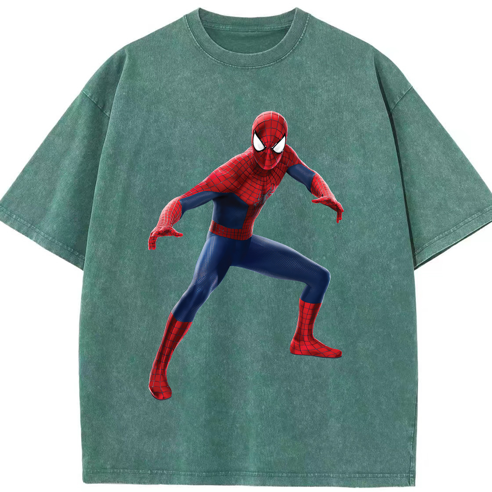 （画像用） Spider Man スパイダーマン 綿100% ヴィンテージ風 半袖Tシャツ（フロントプリント）